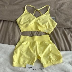 AYBL Vibrant Yellow Activewear/Pilates Set